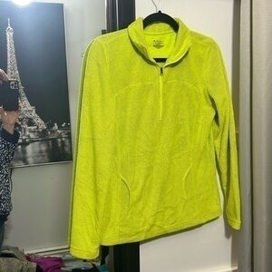 Women’s Size Small Neon Yellow tek gear Quarter Zip